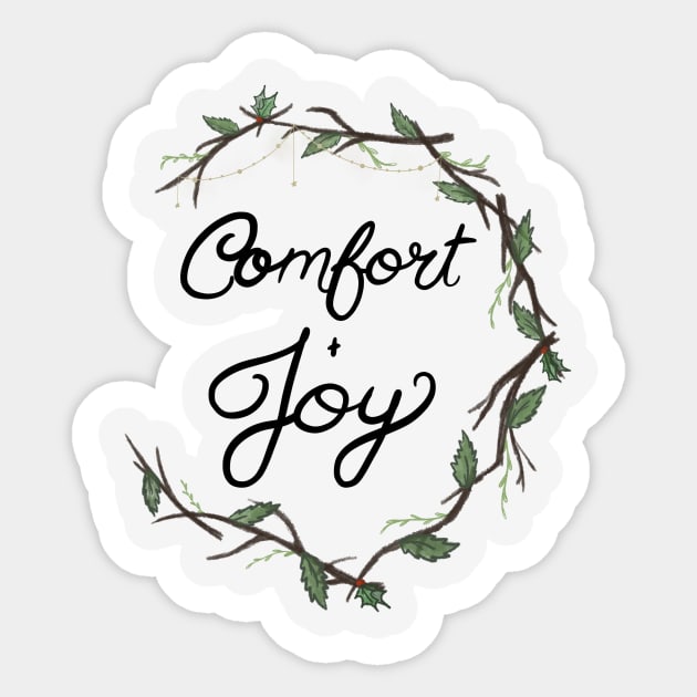 Comfort and Joy holiday design Sticker by Hallmarkies Podcast Store